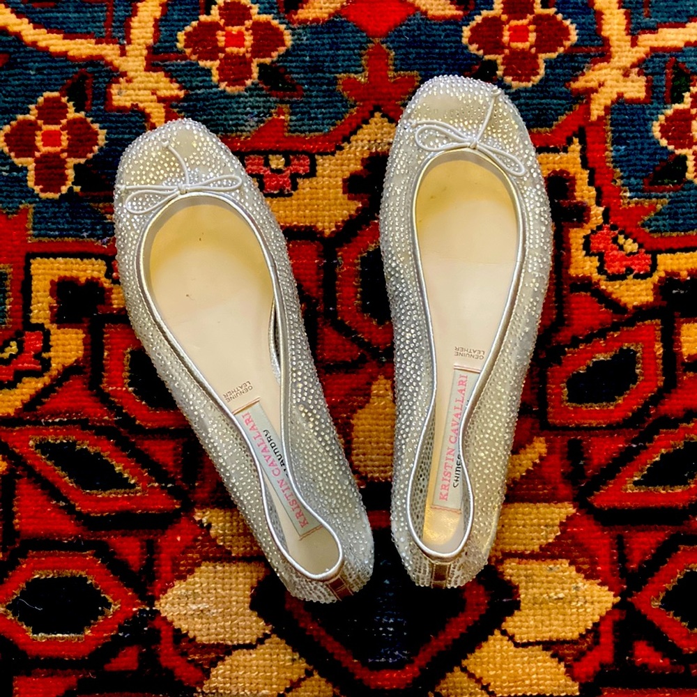 Sparkly Silver Flats
